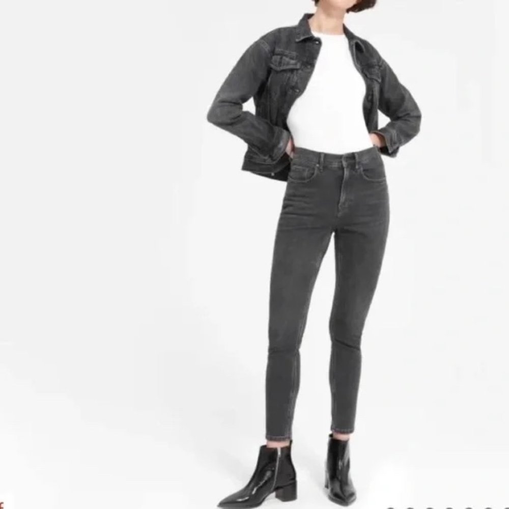 Everlane Washed Black High-Rise Skinny Jeans - Size 27